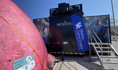 It's in a demonstration in a state-of-the art mobile semi-truck.