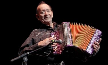 Musician Flaco Jimenez performs during the Concert For Central Texas Fire Relief at The Frank Erwin Center on October 17