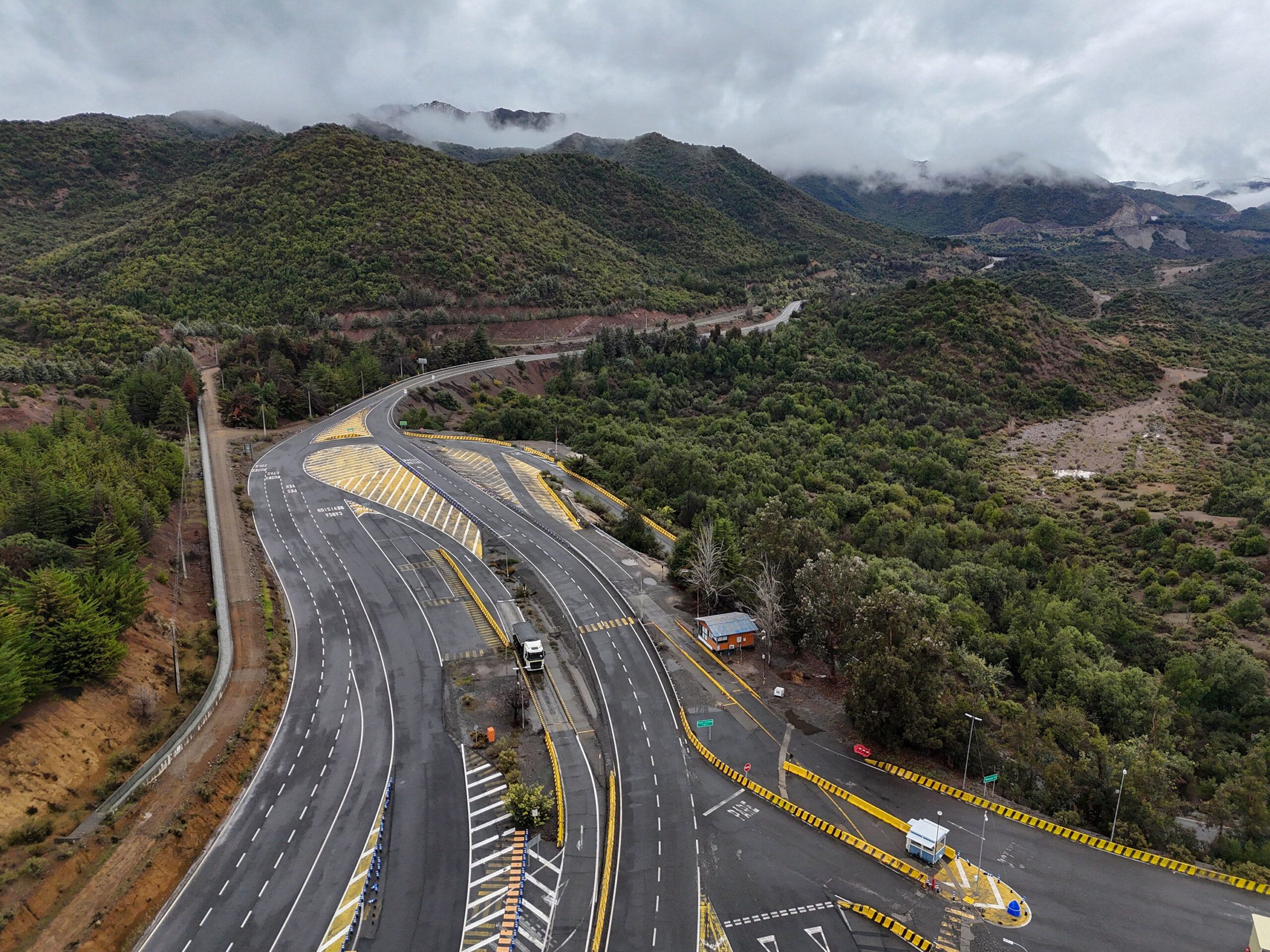 <i>Raul Bravo/AFP/Getty Images via CNN Newsource</i><br/>Aerial view of the entrance to the El Teniente mine