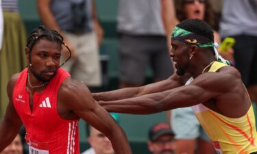 Bednarek won silver after beating Lyles in the men's 200m final at the Paris Olympics last year.