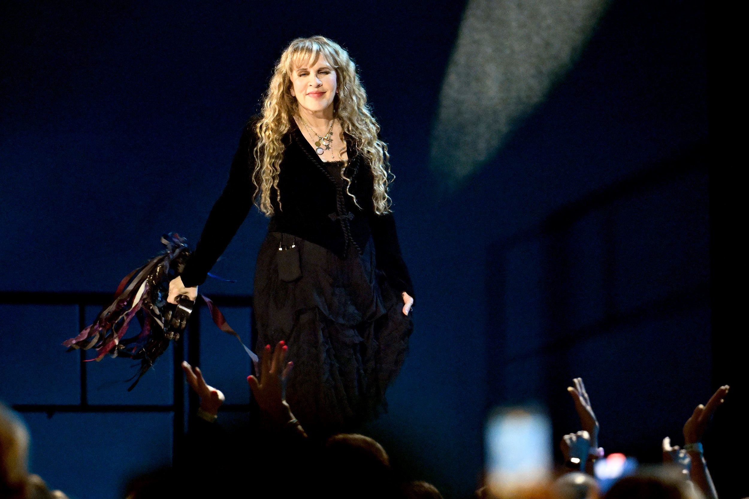 <i>Scott Dudelson/Getty Images/File via CNN Newsource</i><br/>Stevie Nicks performs onstage during the FIREAID Benefit Concert for California Fire Relief at The Kia Forum on January 30 in Inglewood