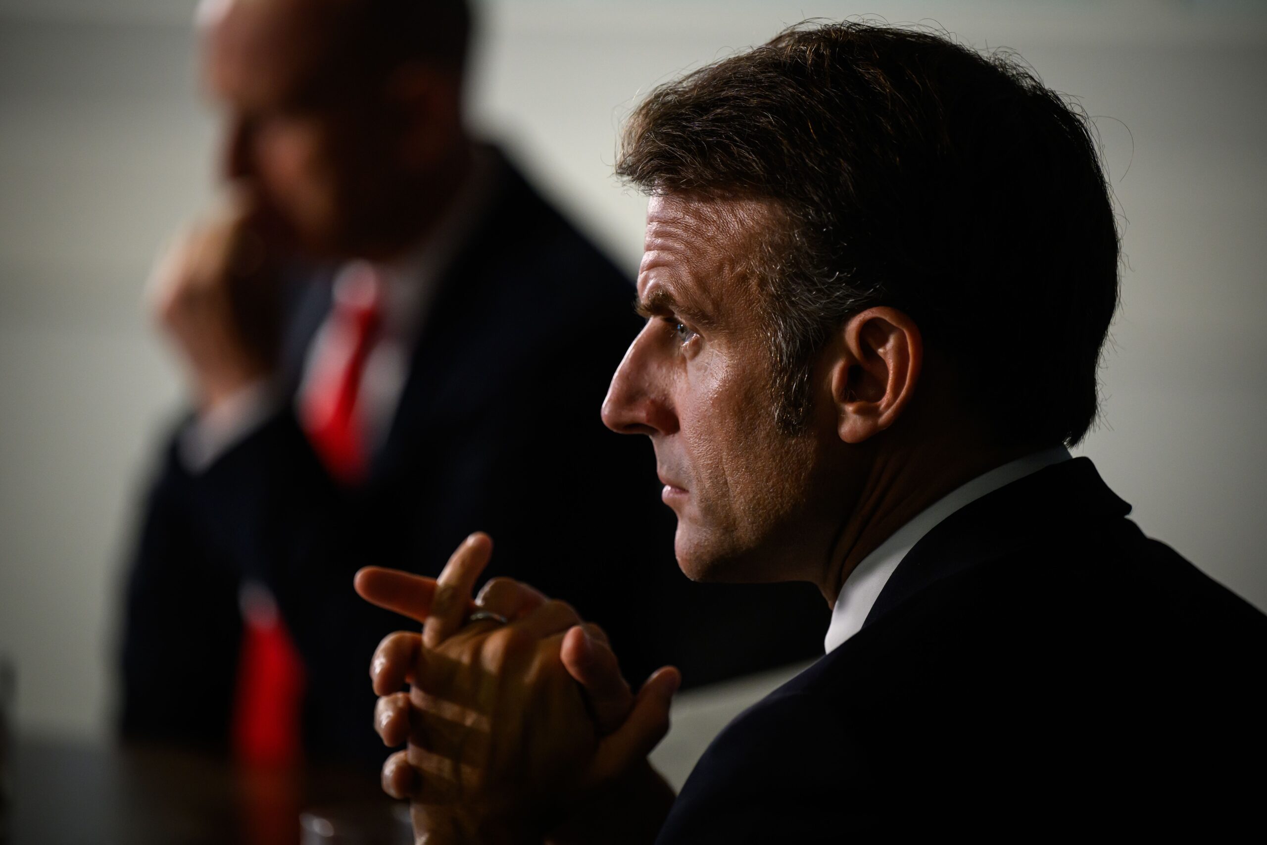 <i>Leon Neal/Getty Images via CNN Newsource</i><br/>French President Emmanuel Macron