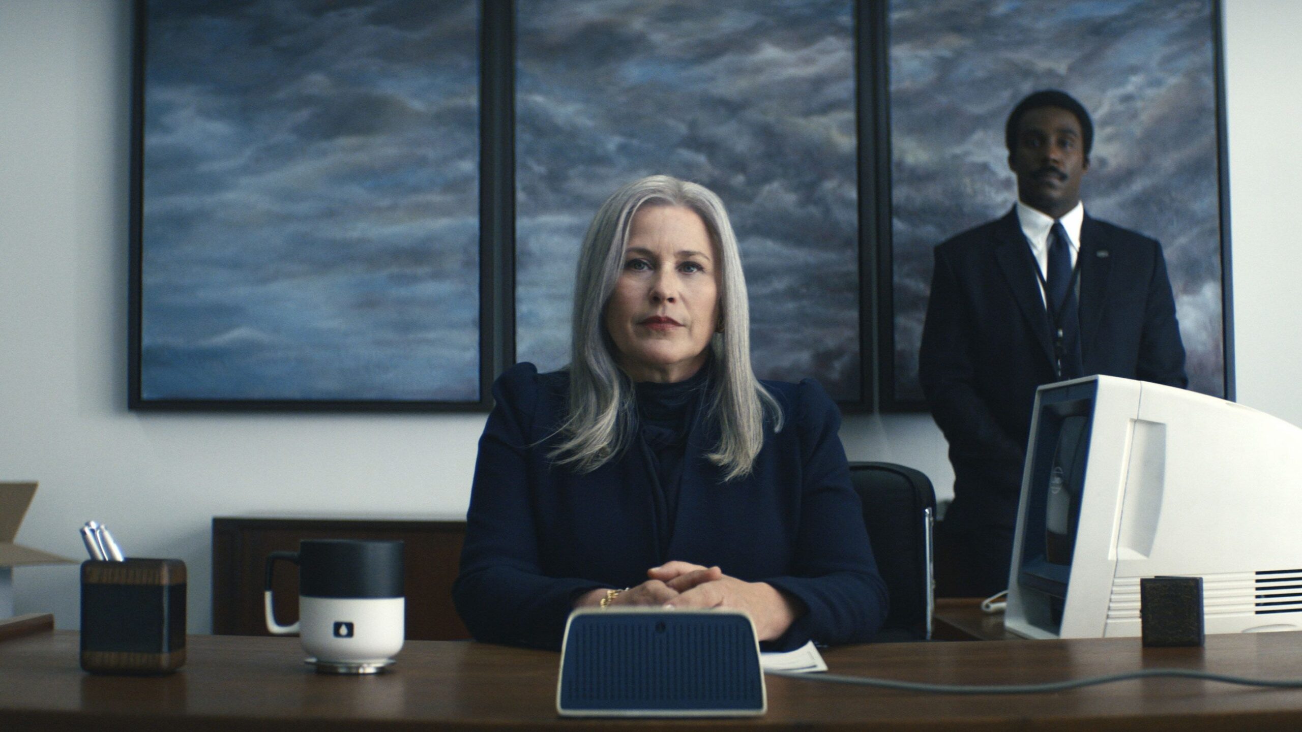 Patricia Arquette and Tramell Tillman star in "Severance