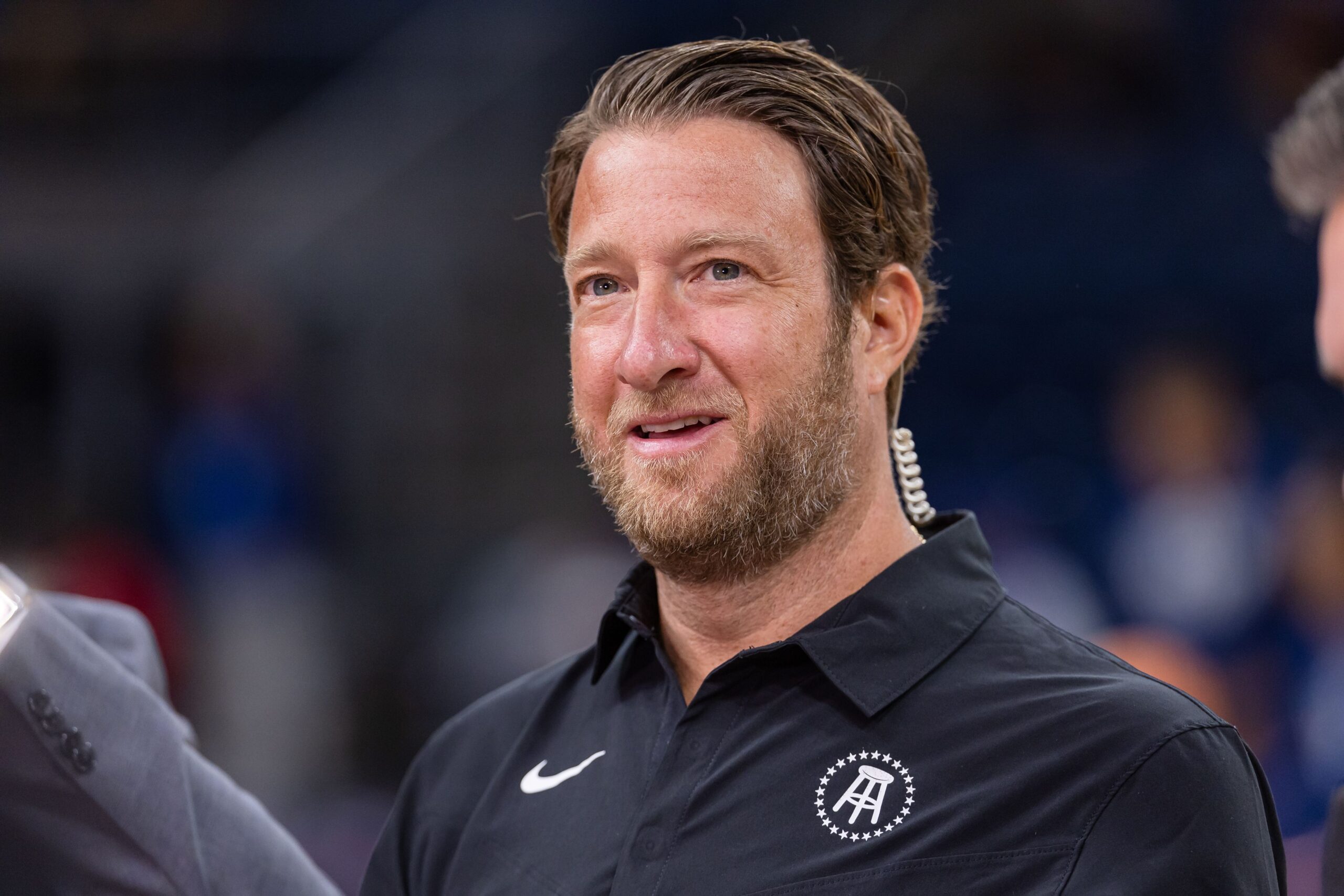 <i>Michael Hickey/Getty Images via CNN Newsource</i><br/>Barstool founder and CEO Dave Portnoy is seen here at Wintrust Arena in November 2023. On August 26