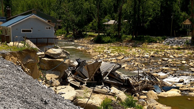 <i>WLOS via CNN Newsource</i><br/>Hurricane Helene damage left in Bat Cave