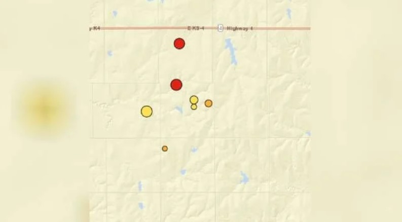 <i>Kansas Geological Survey/KAKE via CNN Newsource</i><br/>For the fifth time in four days