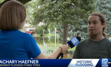 Zachary Haefner's basement has flooded three times in three days.