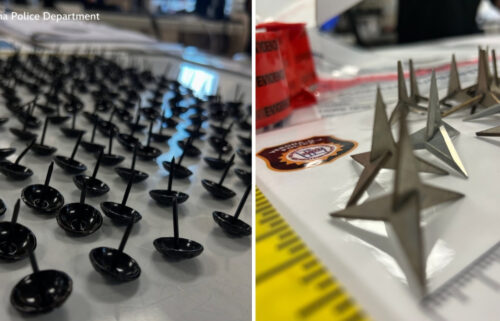 The Verona Police Department says someone is leaving tacks and tire spikes along a dirt trail behind Brookdale Avenue School