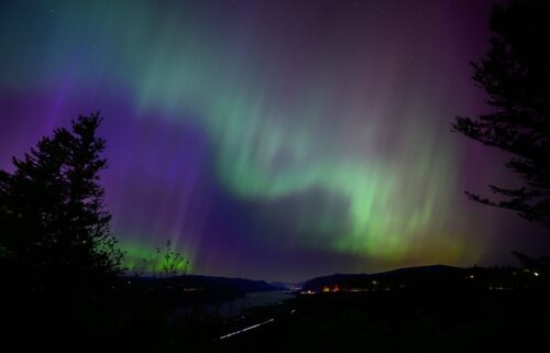 Northern lights as seen from Latourell