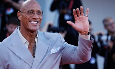 Dwayne Johnson attends "The Smashing Machine" red carpet during the 82nd Venice International Film Festival in Venice