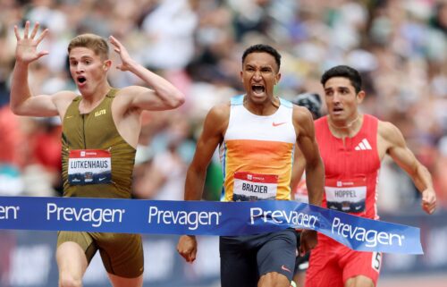 Cooper Lutkenhaus competes in the 800-meter final at the USATF Outdoor Championships last month.
