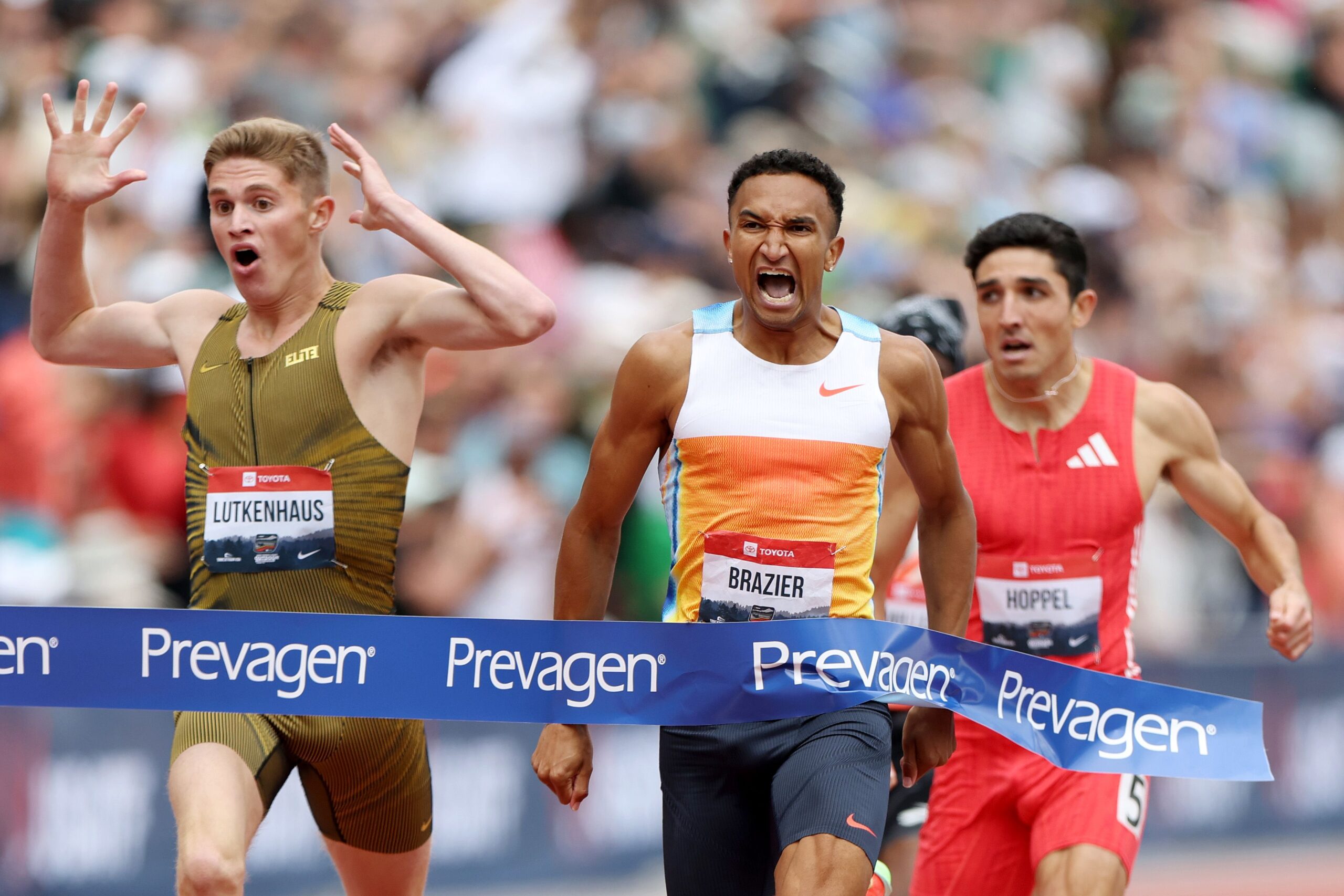 <i>Patrick Smith/Getty Images via CNN Newsource</i><br/>Cooper Lutkenhaus competes in the 800-meter final at the USATF Outdoor Championships last month.