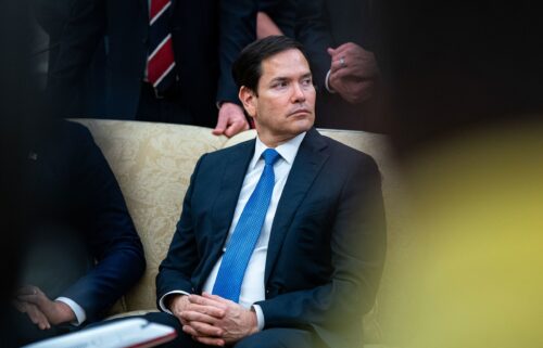 Secretary of State Marco Rubio in the Oval Office of the White House on August 25. Rubio said Tuesday that the United States “conducted a lethal strike” against an alleged “drug vessel” in the southern Caribbean.