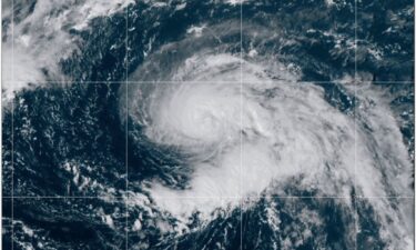 This Satellite image provided by NOAA Tropical Storm Gabrielle on Sunday