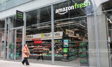 An Amazon Fresh store in central London is pictured on April 19