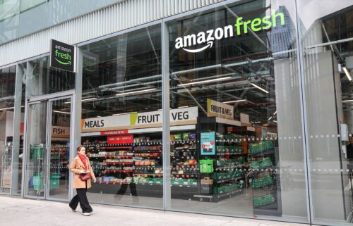 An Amazon Fresh store in central London is pictured on April 19