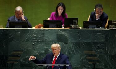 U.S. President Donald Trump addresses the 80th United Nations General Assembly at U.N. headquarters in New York City