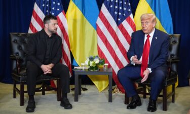 President Donald Trump meets with Ukrainian President Volodymyr Zelenskyy during the United Nations General Assembly