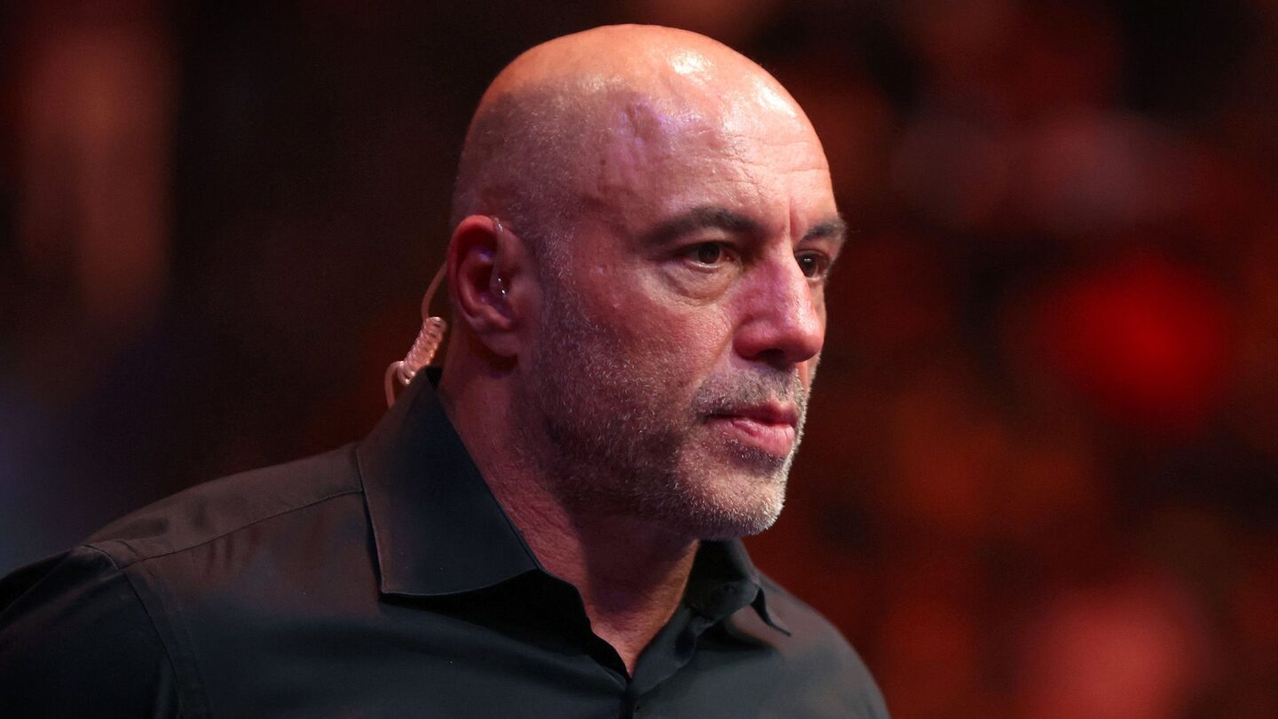 <i>Mark J. Rebilas/USA Today Sports/Reuters via CNN Newsource</i><br/>Joe Rogan attends the UFC 300 event at the T-Mobile Arena in Las Vegas on April 13