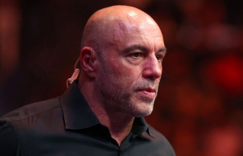 Joe Rogan attends the UFC 300 event at the T-Mobile Arena in Las Vegas on April 13