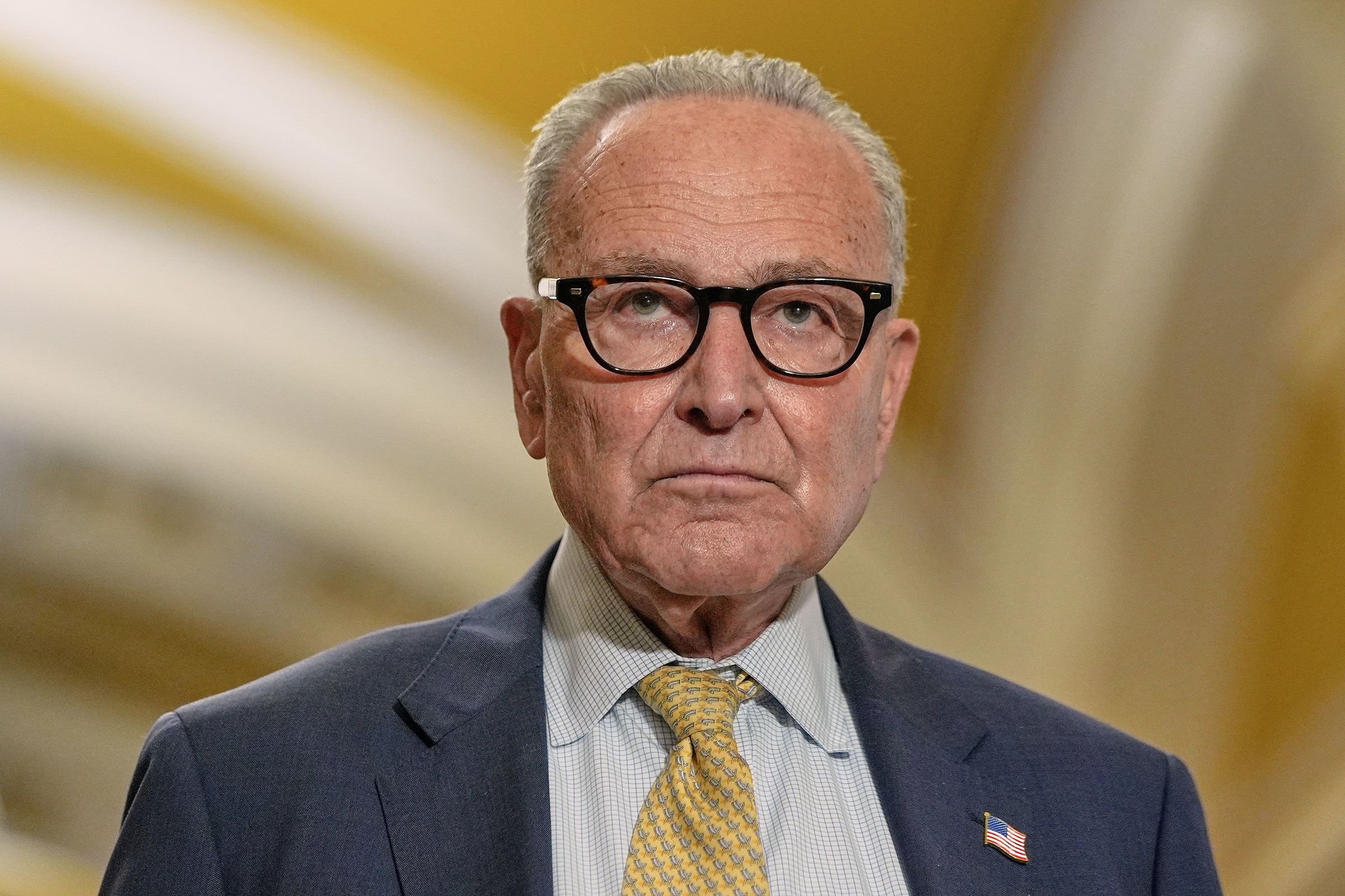 <i>Mariam Zuhaib/AP via CNN Newsource</i><br/>Senate Minority Leader Chuck Schumer