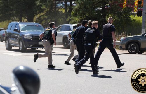 Police respond to a shooting at Evergreen High School in Evergreen