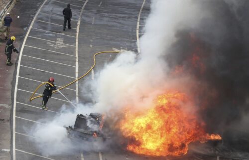 The gas tanker exploded near a highway overpass in Mexico City on September 10.