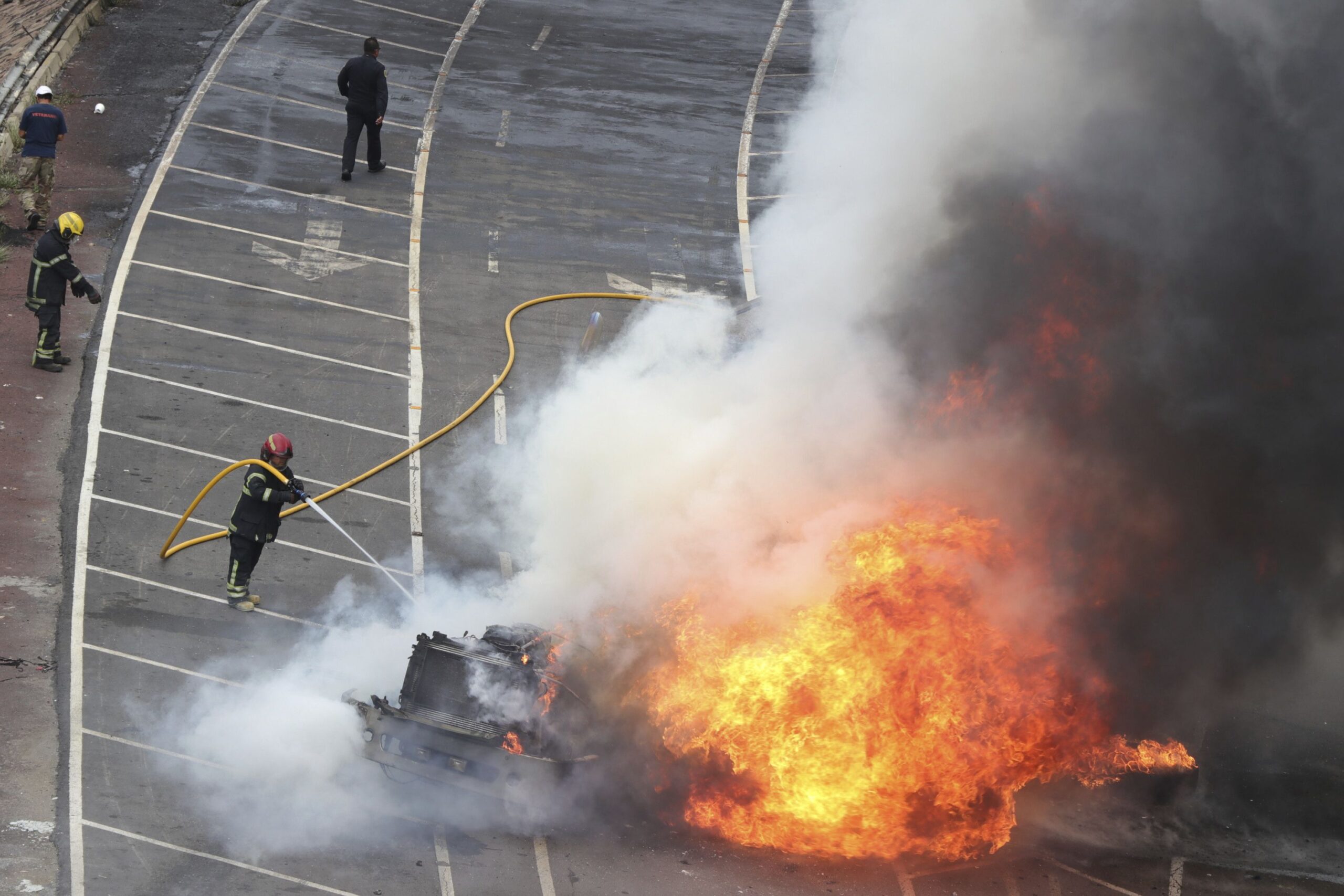 The gas tanker exploded near a highway overpass in Mexico City on September 10.