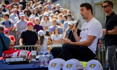 Charlie Kirk speaks before he is shot during Turning Point's visit to Utah Valley University in Orem