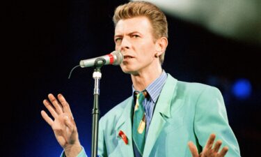 David Bowie at Wembley Stadium in 1992.