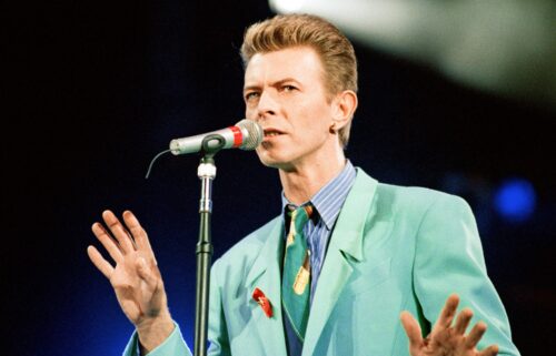 David Bowie at Wembley Stadium in 1992.