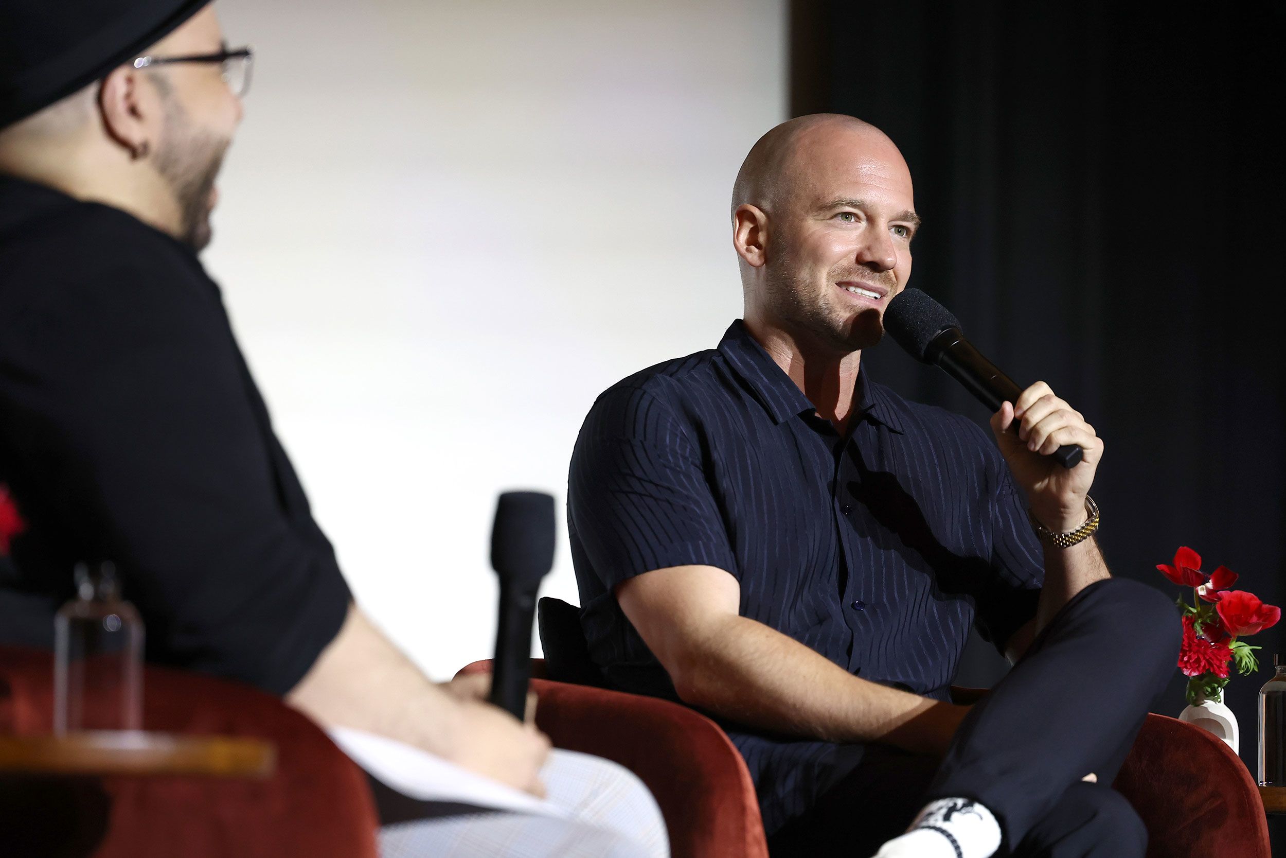 <i>Araya Doheny/Getty Images via CNN Newsource</i><br/>Clayton Davis and Sean Evans attend the YouTube FYC event at Pacific Design Center on May 18 in West Hollywood