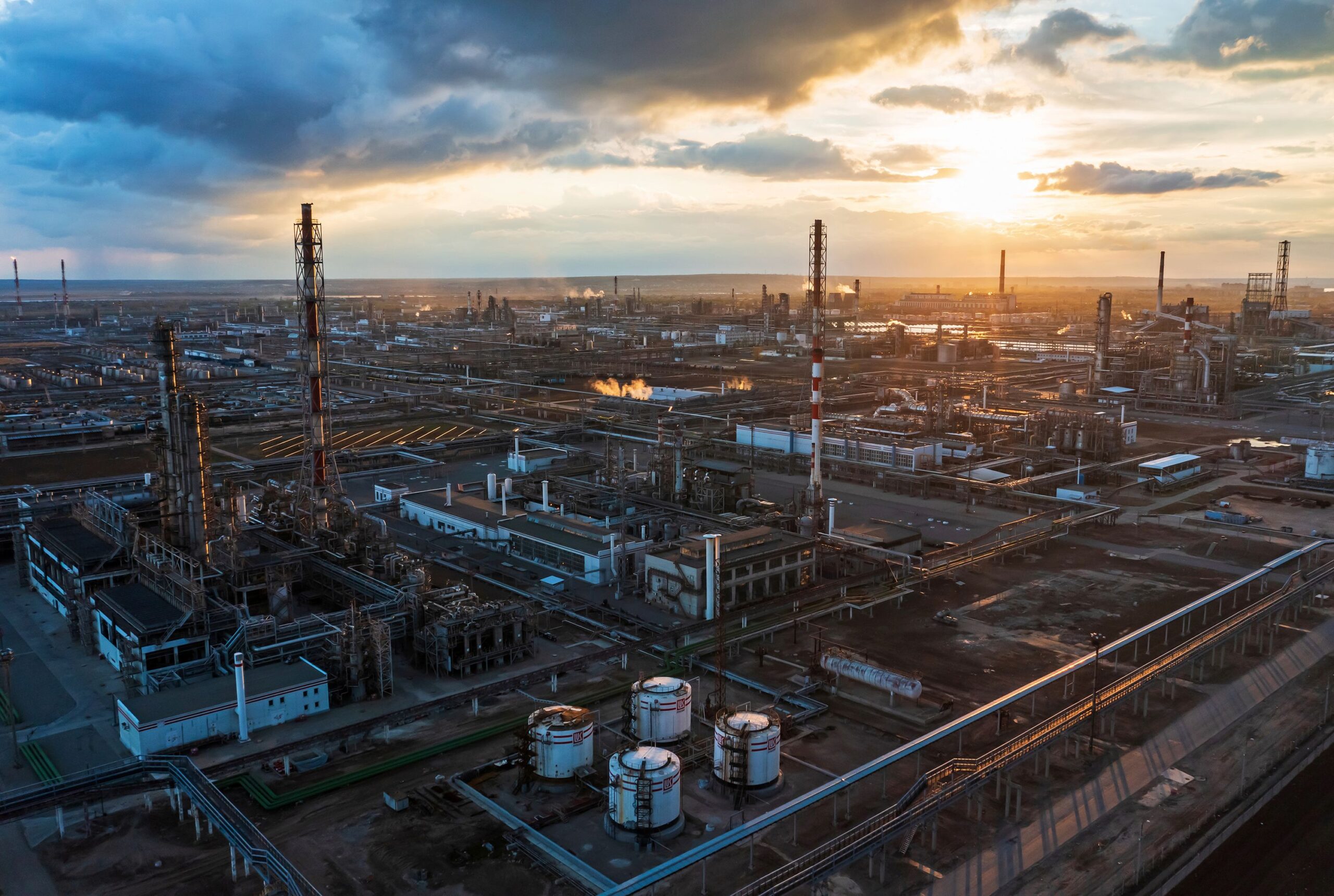 <i>Reuters via CNN Newsource</i><br/>A general view shows the oil refinery of the Lukoil company in Volgograd