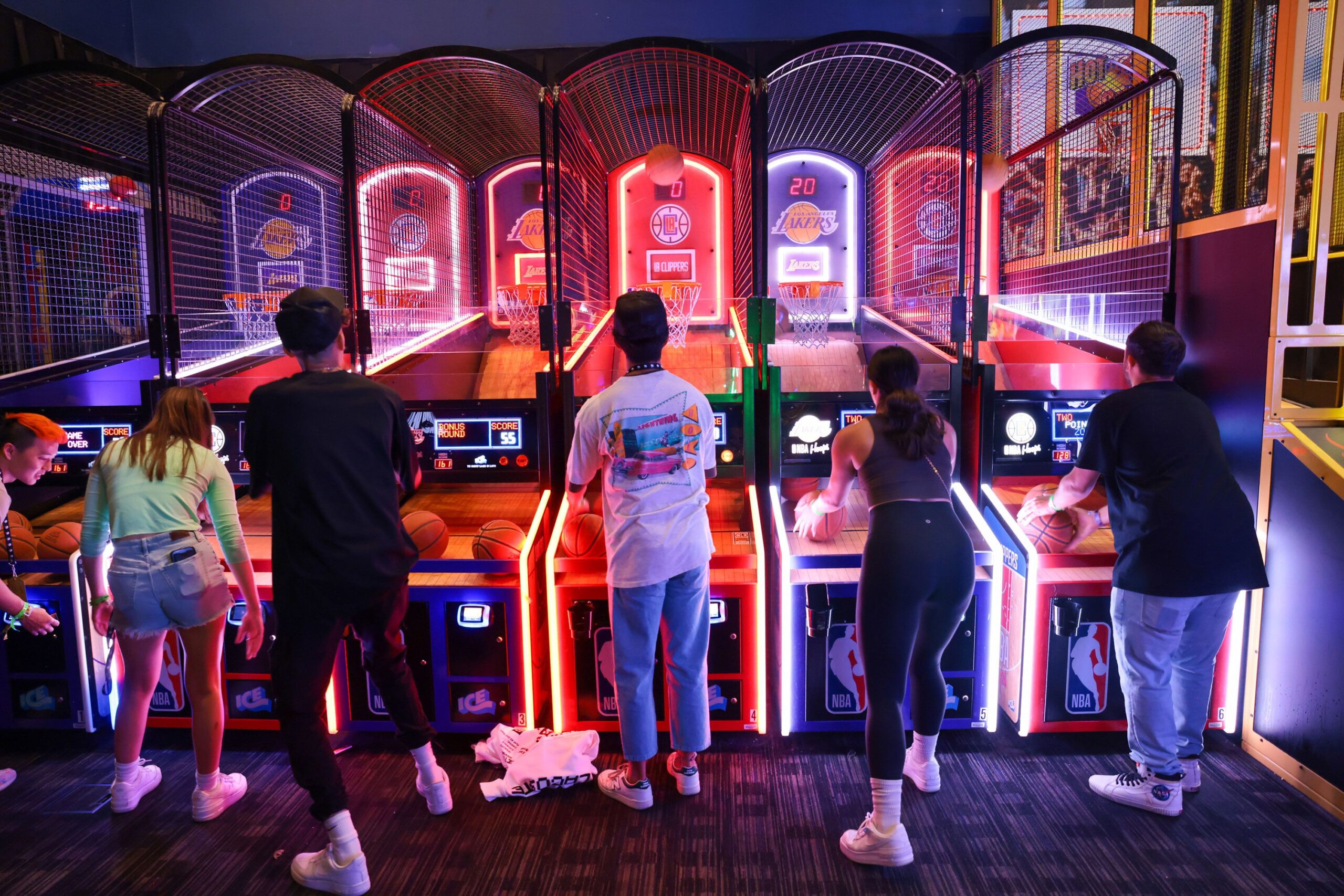 <i>Tiffany Rose/Getty Images via CNN Newsource</i><br/>Dave & Buster's is pictured in Los Angeles