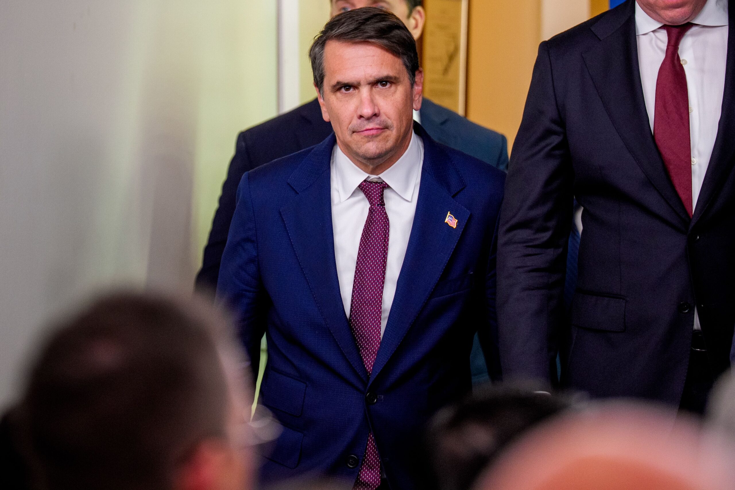 Deputy Attorney General Todd Blanche arrives for a press conference with U.S. President Donald Trump in the White House August 11