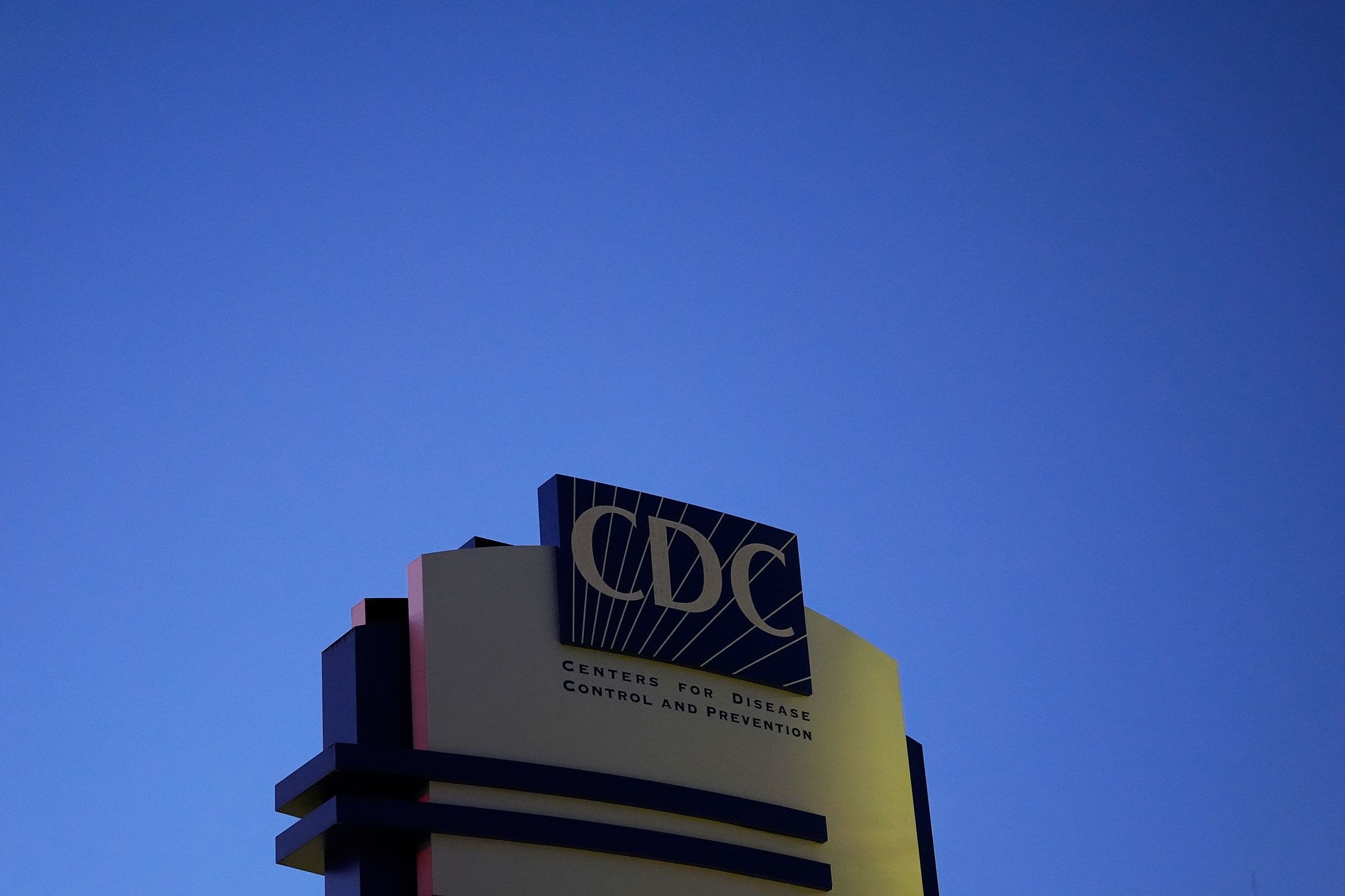 A sign marks the entrance to the US Centers for Disease Control and Prevention headquarters in Atlanta