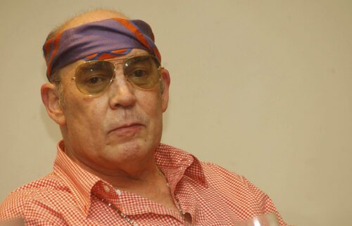 Hunter S. Thompson signs copies of his recently published memoir 'Kingdom of Fear—Loathsome Secrets of a Star Crossed Child' at Barnes and Noble in New York City in February 2003.