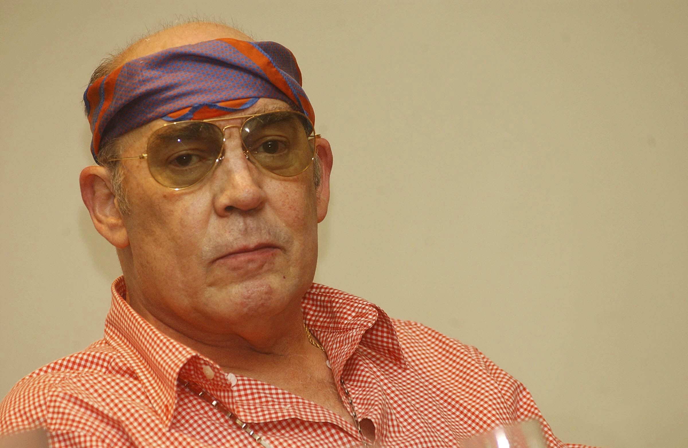 <i>Dennis Van Tine/dpa/picture alliance/Photoshot/Sipa via CNN Newsource</i><br/>Hunter S. Thompson signs copies of his recently published memoir 'Kingdom of Fear—Loathsome Secrets of a Star Crossed Child' at Barnes and Noble in New York City in February 2003.