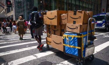 Prime packages being delivered in New York City
