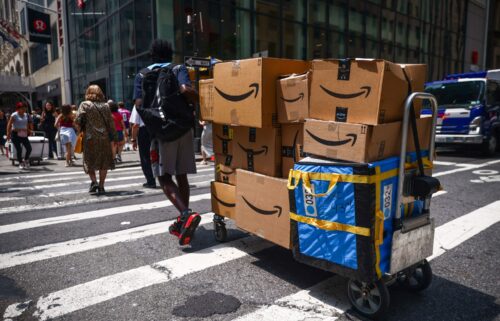 Prime packages being delivered in New York City