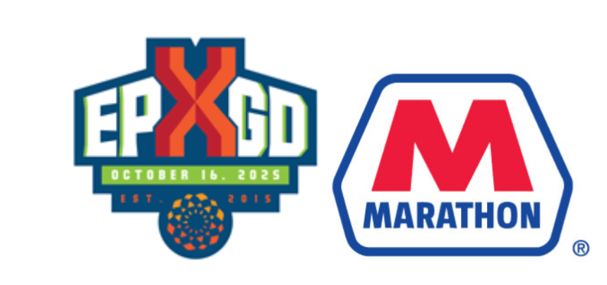 The logos of 2025 El Paso Giving Day and Marathon Petroleum