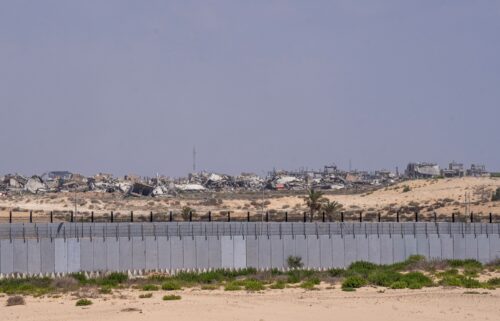Gaza as seen from the border with Egyptian Rafah in August.
