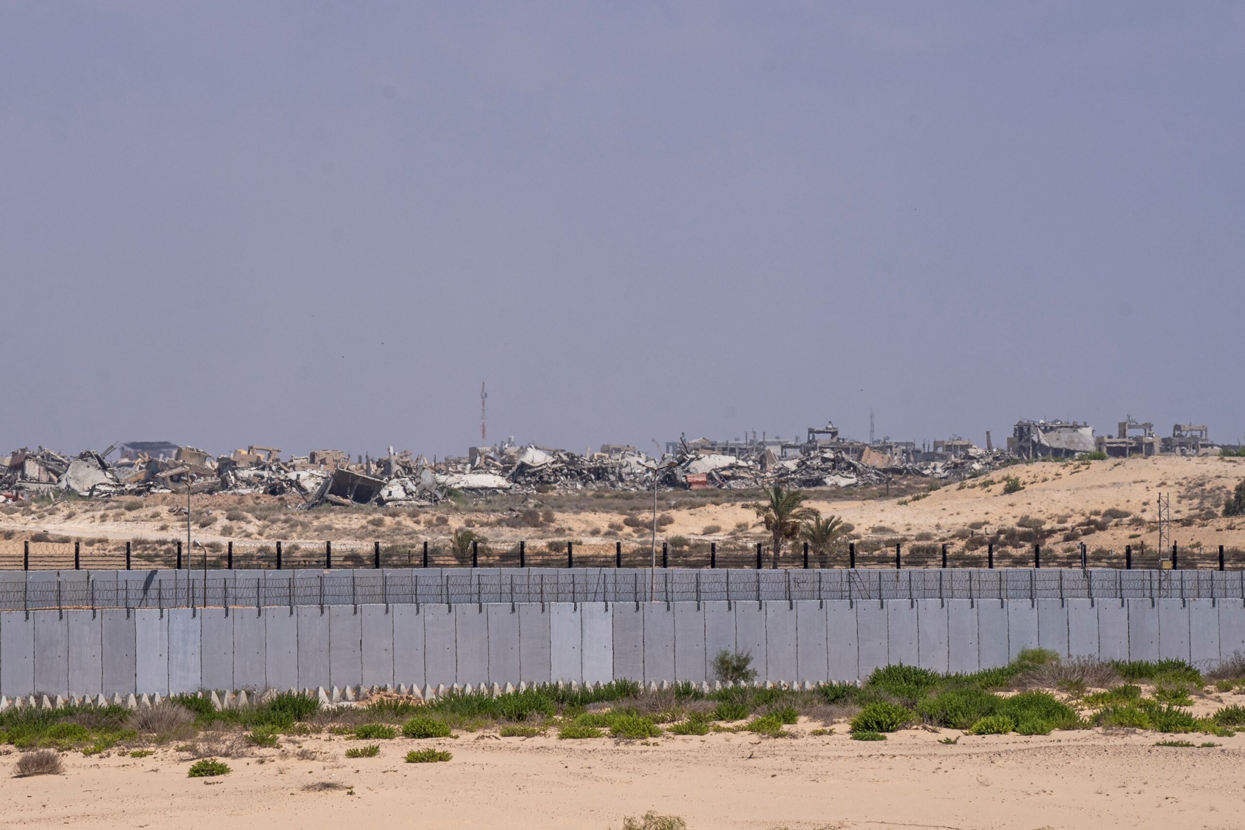 Gaza as seen from the border with Egyptian Rafah in August.