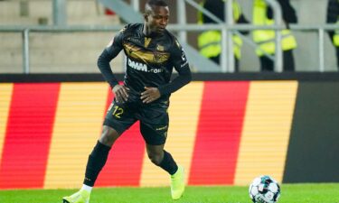 Samuel Asamoah playing here for Belgian side Sint Truiden VV on September 26