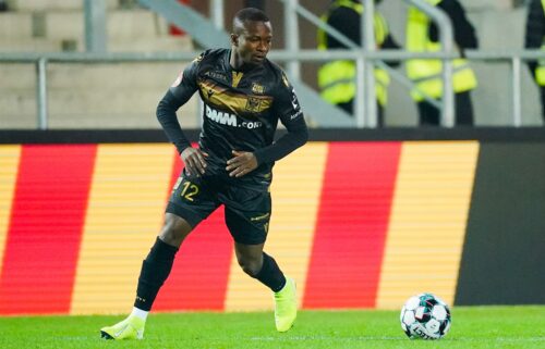 Samuel Asamoah playing here for Belgian side Sint Truiden VV on September 26