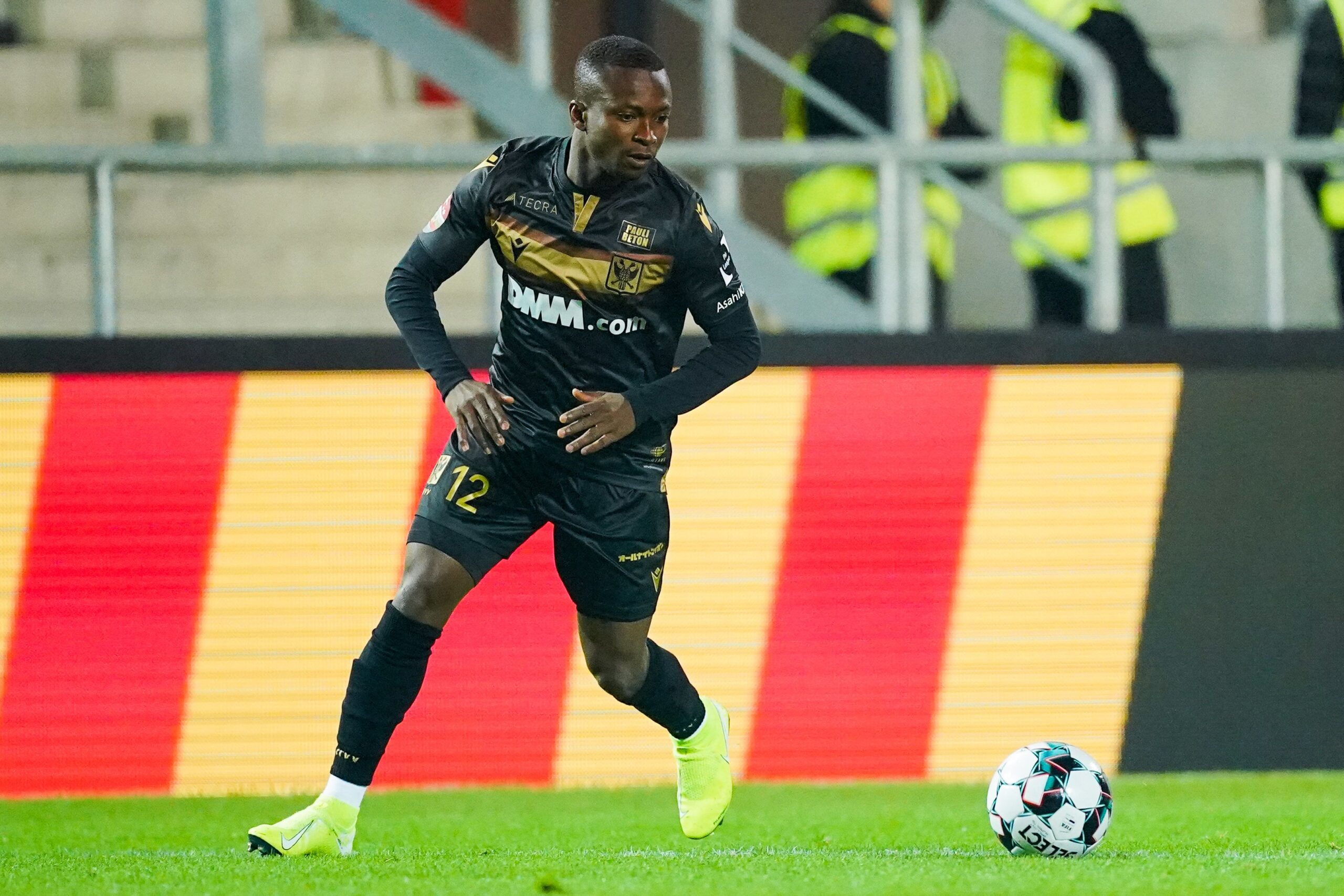 <i>BSR Agency/Getty Images via CNN Newsource</i><br/>Samuel Asamoah playing here for Belgian side Sint Truiden VV on September 26
