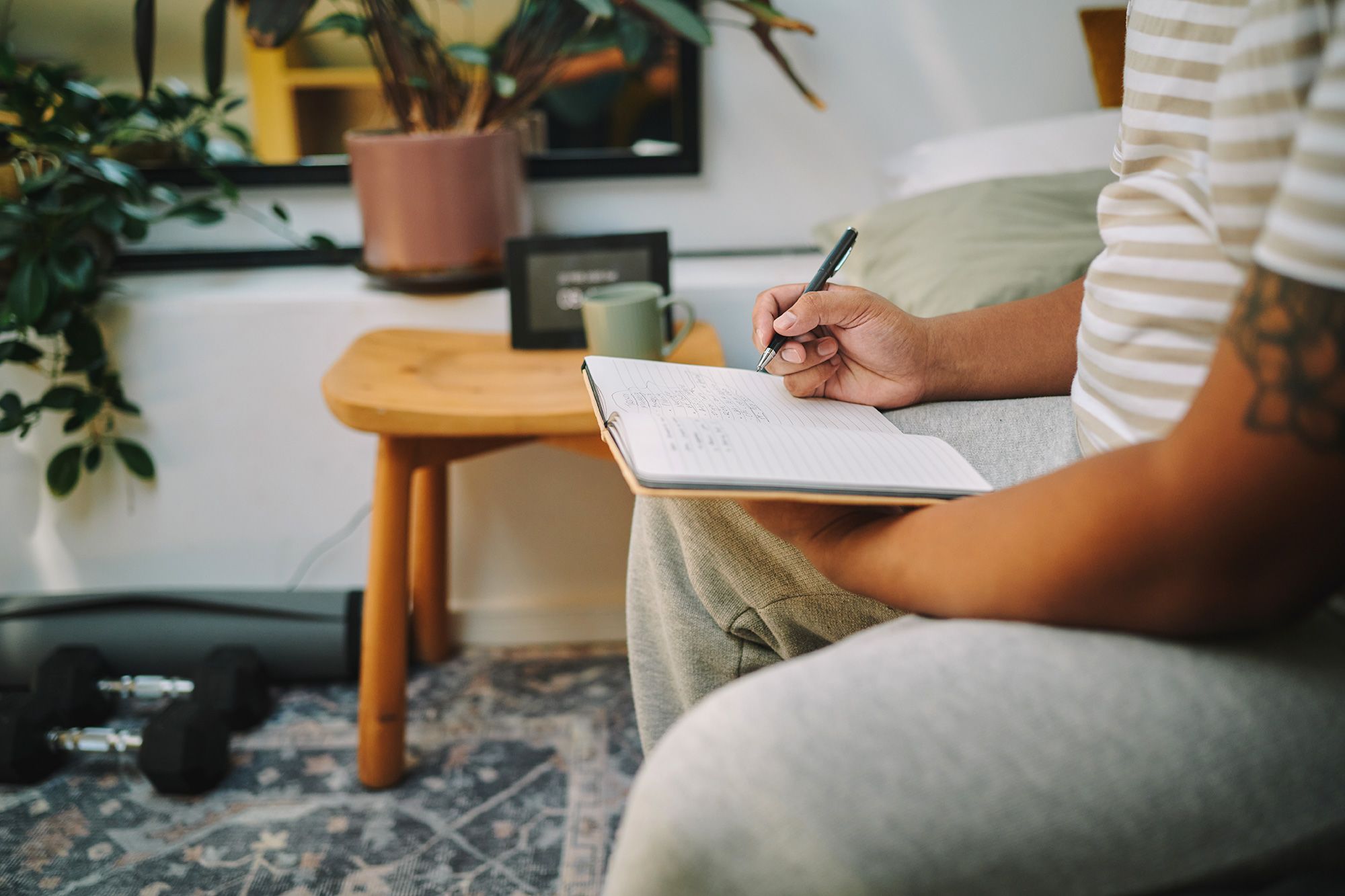 Experts recommend checking in with yourself — for example