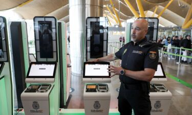 Fingerprints and a face photo will be captured by kiosks at the border.