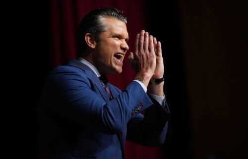 U.S. Secretary of War Pete Hegseth speaks to senior military leaders at Marine Corps Base Quantico on September 30