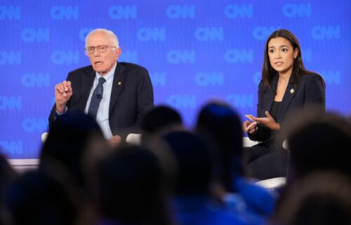 Sen. Bernie Sanders and Rep. Alexandria Ocasio-Cortez participate in a CNN town hall